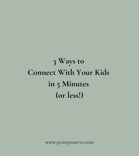 Tips for connecting with your kids in 5 minutes (or less)